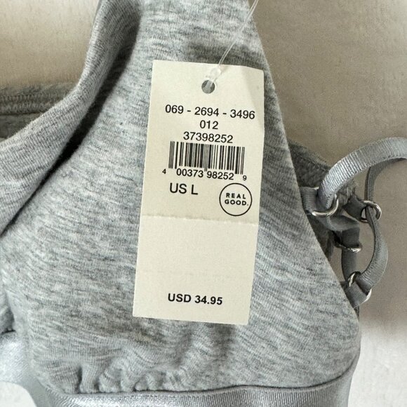 Aerie Light Gray Bralette L Adjustable Straps Soft & Stretchy Fabric - Picture 4 of 5